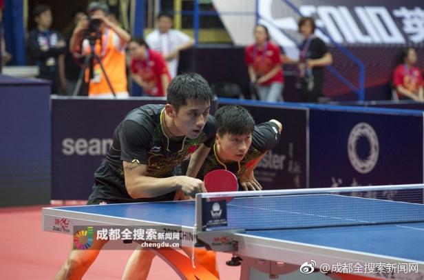 德国队完胜法国队，张继科带队取胜
